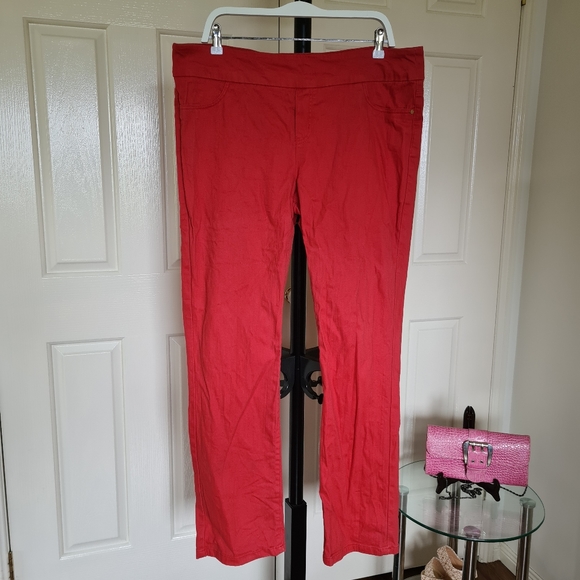 Katies Pants - Katies 18 Red Distressed False Front Pockets Summer Autumn Denim Jeans Pants